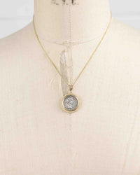 14k Gold Genuine Ancient Roman Coin Necklace (Augustus; 27 B.C.-14 A.D.)
