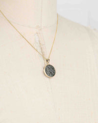 14k Gold Genuine Ancient Greek Coin Necklace (Poseidon; 275-215 B.C.)