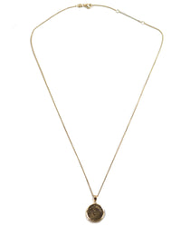 14k Gold Genuine Ancient Judaean/Biblical Coin Necklace (Widow's Mite; 103-73 B.C.)