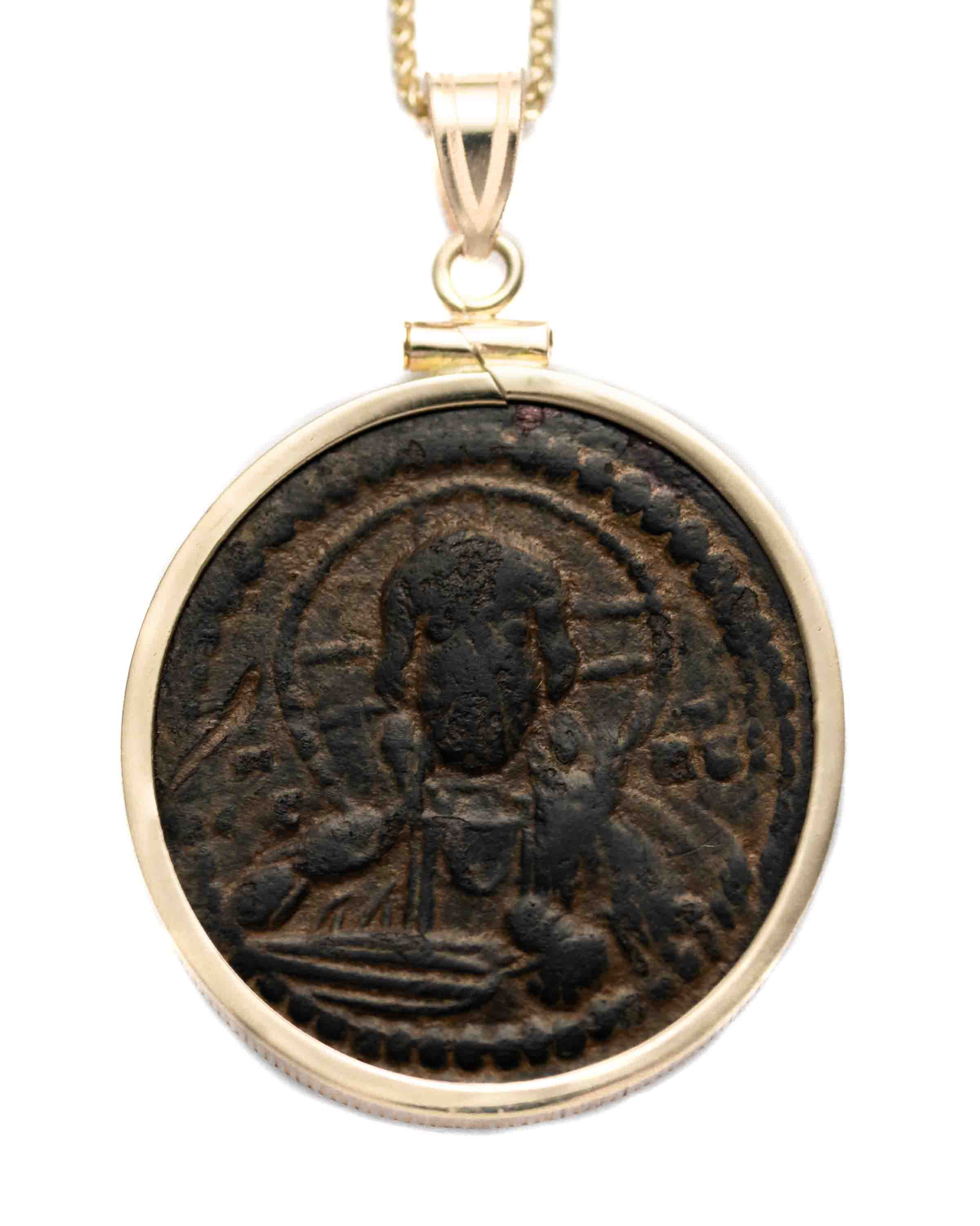 Byzantine coin necklace on sale