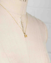 Diamond & Citrine 10k Drop Pendant Necklace