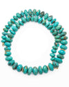 14k Gold & Diamond; Faceted Arizona Sleeping Beauty Turquoise Statement Necklace