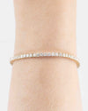 14k Yellow Gold 5 CTW Princess Cut Diamond Tennis Bracelet - 6.5 inches