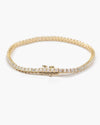 14k Yellow Gold 5 CTW Princess Cut Diamond Tennis Bracelet - 6.5 inches