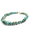 Natural Arizona Kingman Turquoise Chunky Nugget Knotted Statement Necklace