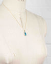 London Blue Topaz & 10k Drop Pendant Necklace