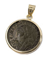 10k Gold Genuine Ancient Roman Coin Pendant (Constantine the Great; 317-337 A.D.)