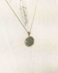 14k Gold Genuine Ancient Greek Coin Necklace (Artemis Bee; 202-133 B.C.)