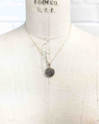 14k Gold Genuine Ancient Greek Coin Necklace (Athena/Owl; 200-133 B.C.)