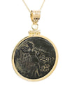 14k Gold Genuine Ancient Greek Coin Necklace (Medusa; 120-63 B.C.)