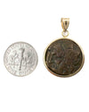 10k Gold Genuine Ancient Greek Coin Pendant (Poseidon; 275-215 B.C.)
