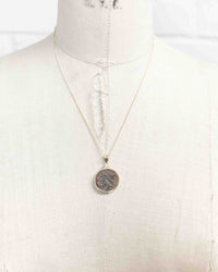 14k Gold Genuine Ancient Greek Coin Necklace (Poseidon; 275-215 B.C.)