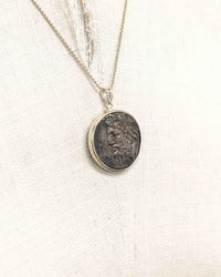 14k Gold Genuine Ancient Greek Coin Necklace (Borysthenes; 310-280 B.C.)