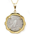 14k Genuine Ancient Roman Coin Necklace (Marcus Aurelius; 145-147 A.D.)