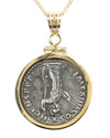 14k Gold Genuine Ancient Roman Coin Necklace (Domitian; 87-88 A.D.)