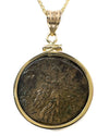 14k Gold Genuine Ancient Greek Coin Necklace (Medusa; 120-63 B.C.)