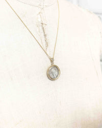 14k Gold Genuine Ancient Roman Coin Necklace (Marcus Aurelius; 171-172 A.D.)