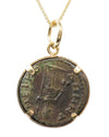 14k Gold Genuine Ancient Roman Coin Necklace (Antoninus Pius; 138-161 A.D.)