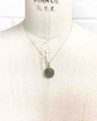 14k Gold Genuine Ancient Roman Coin Necklace (Antoninus Pius; 138-161 A.D.)