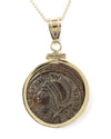 14k Gold Genuine Ancient Roman Coin Necklace (Constantine the Great; 330-333 A.D.)