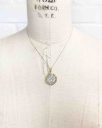 14k Gold Genuine Ancient Roman Coin Necklace (Fortuna; 49 B.C.)