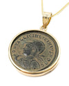 14k Gold Genuine Ancient Roman Coin Necklace (Licinius; 308-324 A.D.)