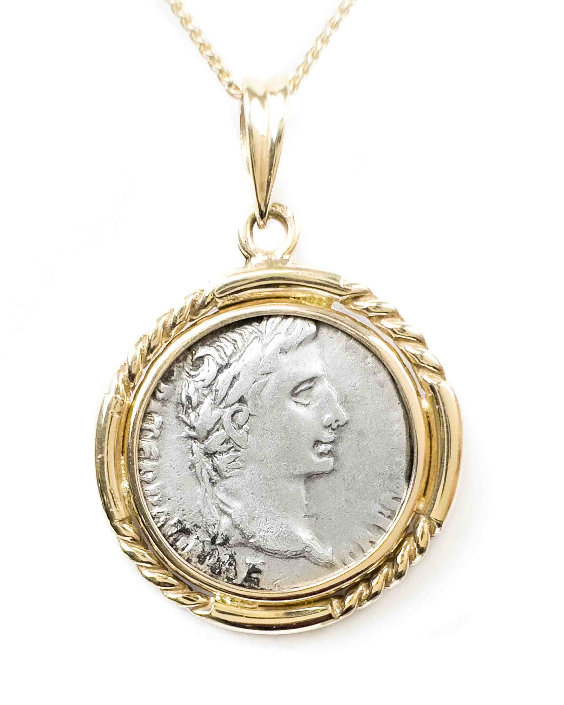 1907 Liberty $10 Gold Coin Pendant Necklace in 18k Yellow Gold with  Diamonds - Sindur Style