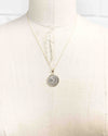 14k Gold Genuine Ancient Roman Coin Necklace (Salus; 49 B.C.)