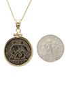 14k Gold Genuine Ancient Roman Coin Necklace (Rome/Constantinople Commemorative; 307-337 A.D.)