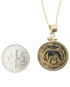 14k Genuine Ancient Constantinople Commemorative Coin (Romulus & Remus; 310-337 A.D.)