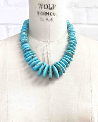 Natural AAA Mexican Nacozari Turquoise Statement Necklace