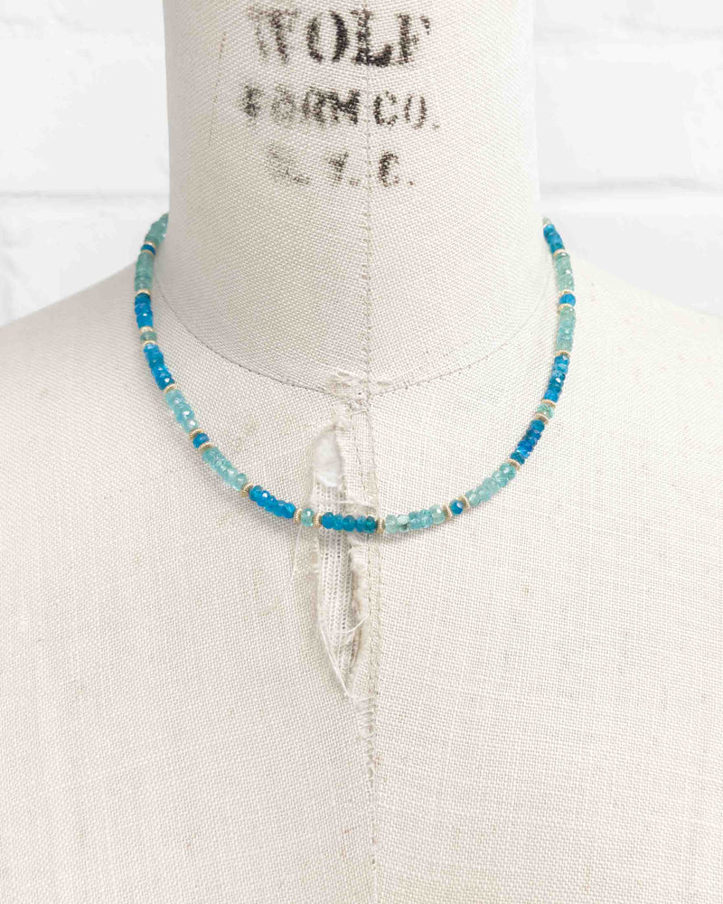 Multi-Blue Apatite Necklace