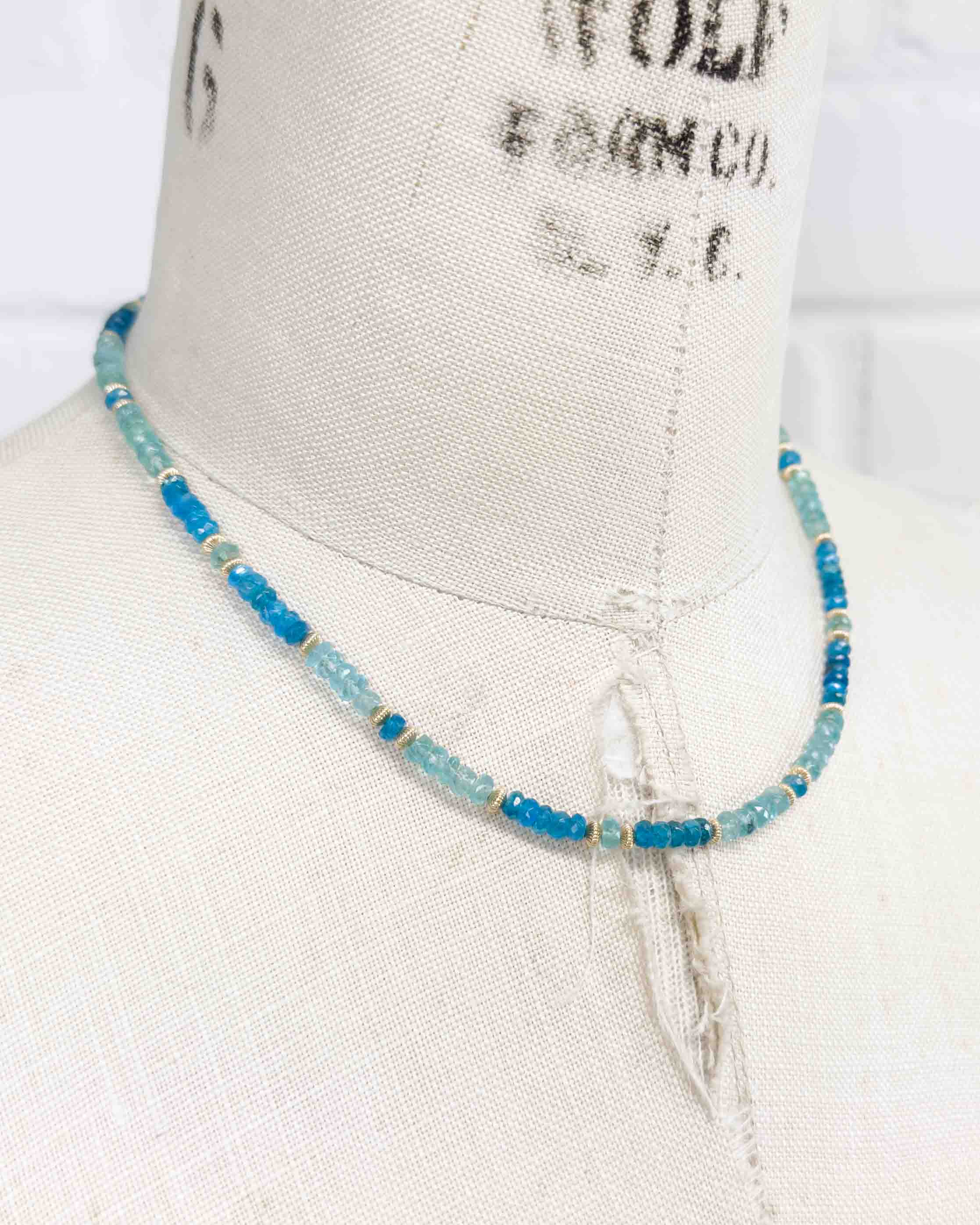 Multi-Blue Apatite Necklace