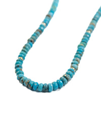 14k Gold Bead & Natural Arizona Sleeping Beauty Turquoise Necklace