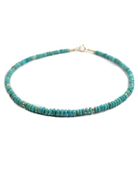 14k Gold & Natural Arizona Sleeping Beauty Turquoise Necklace