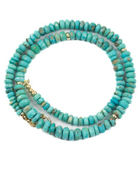 14k Gold & Natural Arizona Sleeping Beauty Turquoise Necklace