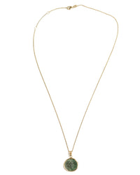 14k Gold Genuine Ancient Greek Coin Necklace (Athena/Owl; 200-133 B.C.)