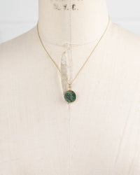 14k Gold Genuine Ancient Greek Coin Necklace (Athena/Owl; 200-133 B.C.)