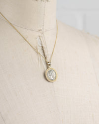 14k Gold Genuine Ancient Roman Coin Necklace (Marcus Aurelius; 161-180 A.D.)