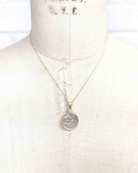 14k Gold Genuine Ancient Crusades Coin Necklace (12th Century A.D.)