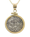14k Gold Genuine Ancient Crusades Coin Necklace (12th Century A.D.)