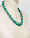 Natural Chrysocolla Nugget 14k Gold Filled Gemstone Strand Necklace