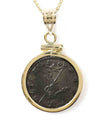 14k Gold Genuine Ancient Roman Coin Necklace (Helena; 330 A.D.)