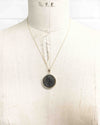 14k Gold Genuine Ancient Roman Coin Pendant Necklace (Antoninus Pius; 138-161 A.D.)
