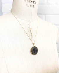 14k Gold Genuine Ancient Roman Coin Pendant Necklace (Antoninus Pius; 138-161 A.D.)