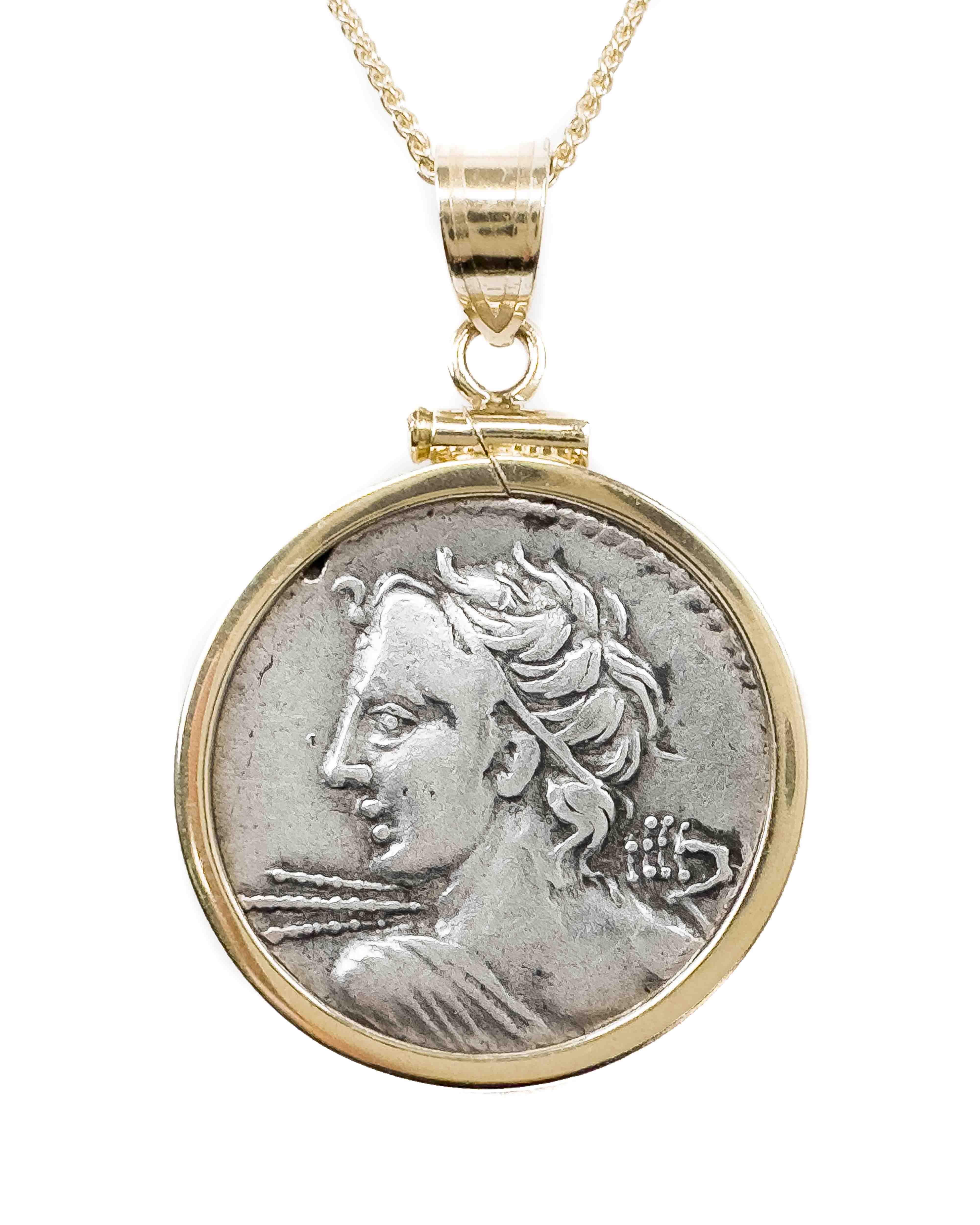 Authentic roman hot sale coin necklace