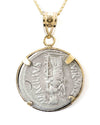 14k Genuine Ancient Roman Coin Necklace (Salus; 49 B.C.)