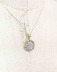 14k Genuine Ancient Roman Coin Necklace (Salus; 49 B.C.)