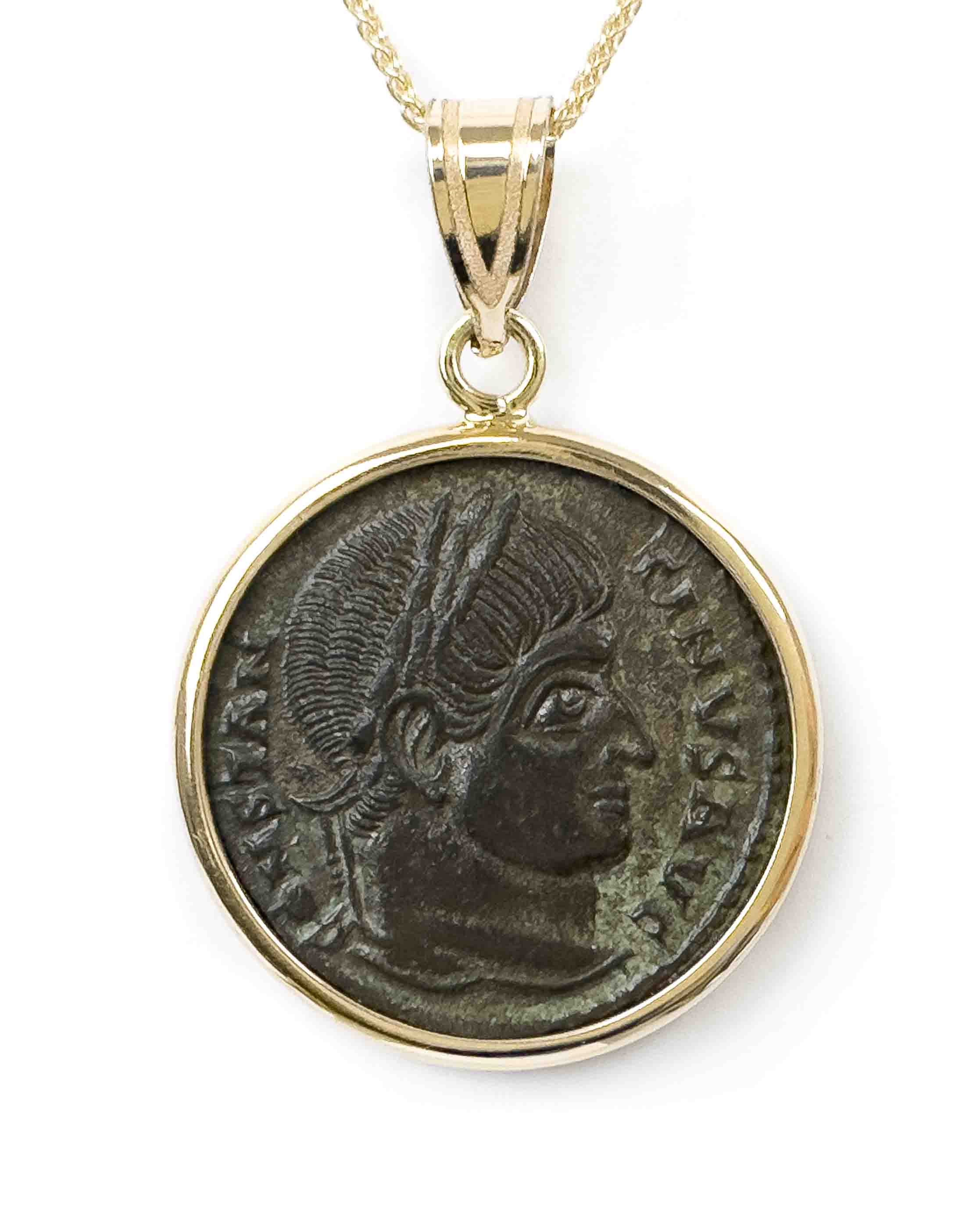 Real roman clearance coin necklace