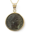 14k Genuine Ancient Roman Coin Necklace (Constantine the Great; 306-337 A.D.)